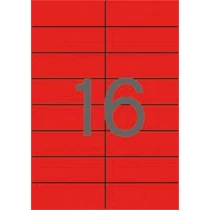 Etikett 105x37mm 20 íves Apli piros -LCA1597-