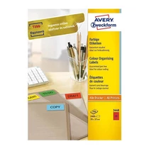 Etikett címke univerzális 105x148mm 100ív piros Avery-Zweckform