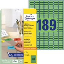Etikett címke speciális visszaszedhető zöld 25,4x10mm 20ív -L6049-20- Avery-Zweckform Etikett címke speciális visszaszedhető zöld 25,4x10mm 20ív -L6049-20- Avery-Zweckform