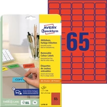 Etikett címke speciális visszaszedhető piros 38,1x21,2mm 20ív -L4790-20- Avery-Zweckform Etikett címke speciális visszaszedhető piros 38,1x21,2mm 20ív -L4790-20- Avery-Zweckform
