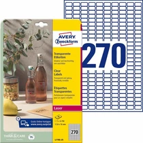 Etikett címke speciális L7785-25 víztiszta átlátszó 17,8x10mm 25ív Avery-Zweckform
