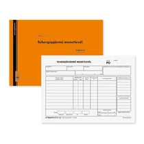 Tehergépjármű menetlevél 100 lapos tömb A/5 fekvő D.GEPJ.21/5 PÁTRIA Tehergépkocsi Tehergépjármű menetlevél 100 lapos tömb A/5 fekvő D.GEPJ.21/5 PÁTRIA Tehergépkocsi