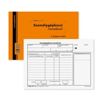 Személygépkocsi menetlevél 100lap D.Gépj.36/5 Pátria