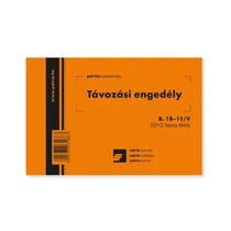 Távozási engedély 50x2 lapos tömb 105x70mm B.18-11/V PÁTRIA