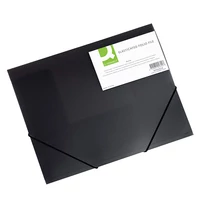 Iratgyűjtő gumis A/4 PP fekete mappa Q-CONNECT -KF02314-