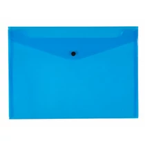 Iratgyűjtő tasak A/4 patentzáras kék Q-CONNECT 237x333mm -KF03596-
