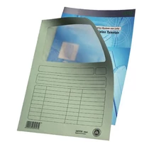 Iratgyűjtő A/4 karton ablakos világoszöld LEITZ pólyás dosszié -39500350-