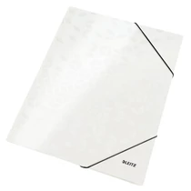 Iratgyűjtő gumis A/4 lakkfényű Leitz WOW fehér mappa -39820001-