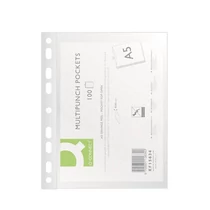 Genotherm A/5 lefűzhető 50micron narancsos Q-CONNECT tasak (Kiszerelés: 100db/csm) -KF15634-