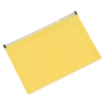 Iratgyűjtő tasak A/4 zipp sárga PVC Q-CONNECT -KF03666-