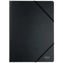 Iratgyűjtő gumis újrahasznosított karton LEITZ Recycle karbonsemleges A/4 fekete -39080095-