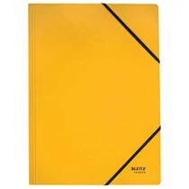 Iratgyűjtő gumis újrahasznosított karton LEITZ Recycle karbonsemleges A/4 sárga -39080015-