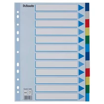 Elválasztólap A/4 műanyag 12rész ESSELTE -15262-