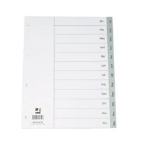 Regiszter A/4 Janár-December műanyag hónapregiszter Q-CONNECT elválasztólap -850260/KF01819-