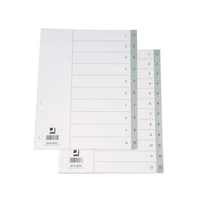 Regiszter A/4 1-31 részes szürke műanyag számregiszter Q-CONNECT elválasztólap -850259/KF01830-