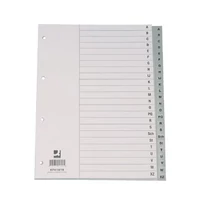 Regiszter A/4 A-Z PP műanyag maxi betűregiszter Q-CONNECT elválasztólap -850255/KF01843-