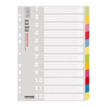 Elválasztólap A/4 karton 12 részes Office Products