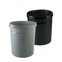Papírkosár műanyag HAN GRIP KARMA 18 literes kerek sötétszürke szemetes 80-100% újrahasznosítható