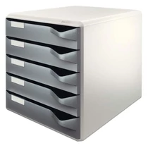 Irattartó 5 fiókos Standard Leitz szürke -52800089-