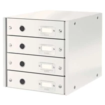 Irattartó 4 fiókos LEITZ WOW CLICK and STORE fehér -60490001-