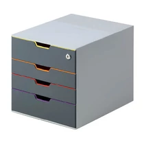 Irattartó 4 fiókkal DURABLE szürke VARICOLOR SAFE 760627