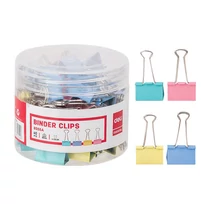 Iratcsipesz fém 25mm, színes 48db/dob Binder csipesz -DEL08554- DELI