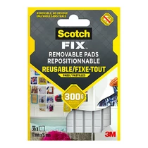 Ragasztó négyzetek kétoldalú 3M Scotch-Fix 11mmx15mm 36db/csomag visszaszedhető beltéri -301008C36-P