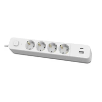 Elosztó 4-es 1,5m kapcsolóval 1xUSB-A + 1xUSB-C 3G1.5 ENTAC