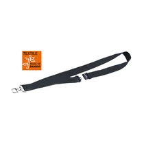 Névtáblatartó szalag DURABLE 20 ECO textil karabinerrel fekete -824001-