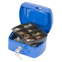 Pénzkazetta 15,5x12x7,5 kék Q-CONNECT -850291001 /KF02608-