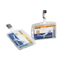 Névkitűző dupla csipesszel akril 800519 Durable -P4100-0147-