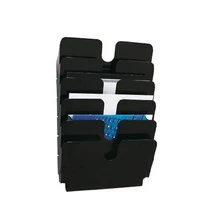 Prospektustartó fali DURABLE FLEXIPLUS, fekvő fekete -1700014061-