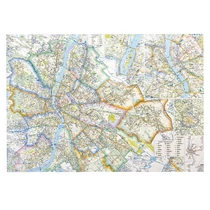 Szúrkatábla 140x100cm Budapest térképe fémkeret STIEFEL