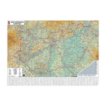 Falitérkép fémléccel 140x100cm Magyarország STIEFEL -4860FL-