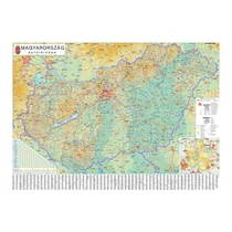 Falitérkép fémléccel 100x70cm Magyarország autótérképe STIEFEL -3860FL-