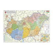 Falitérkép fémléccel 100x70cm Magyarország közigazgatása STIEFEL -8791777FL-