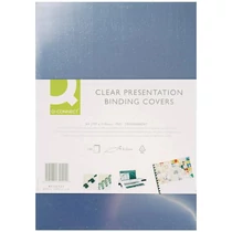 Spirálborító A/4 víztiszta 200micron víztiszta (Kiszerelés: 100db/csm) Q-CONNECT KF32121