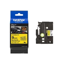 Betűnyomó kazetta 9mm Brother TZeFX221 rugalmas szalag sárga-fekete -15234-