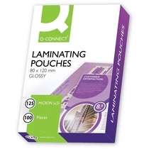 Lamináló fólia 80x120mm 125 mikron (Kiszerelés: 100db/csm) Q-CONNECT -KF01222-