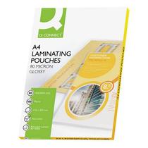 Lamináló fólia A/4 80micron (Kiszerelés: 100db/csm) Q-CONNECT -KF04114-