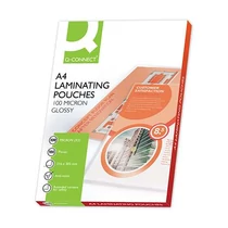 Lamináló fólia A/4 100micron -KF04115- (Kiszerelés: 100db/csm) Q-CONNECT
