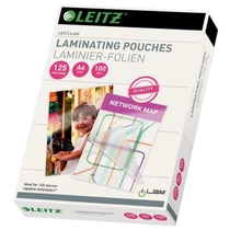 Lamináló fólia LEITZ meleg A6  125 micron (Kiszerelés: 100db/csm) -33806-