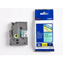 Betűnyomó kazetta 12mm Brother TZ731 szalag zöld-fekete -1206-