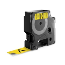 Betűnyomó kazetta gépi 19mmx7m Dymo szalag fekete-sárga 45808 -S0720880-