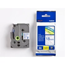 Betűnyomó kazetta 18mm Brother TZ243 szalag fehér-kék -1193-