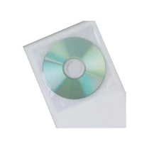 CD/DVD tároló tok PP víztiszta ráhajtható lezáró füllel 120 mikron KF02207 Q-CONNECT