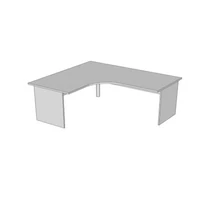 Íróasztal, sarokíves, panellábbal F-120.S 80/80, méret:180/160x80/80x75, B Cseresznyefa