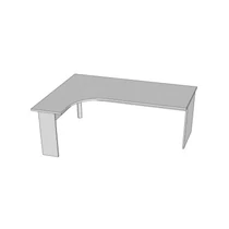 Íróasztal sarokíves, panellábbal F-121.KS 80/40, méret:160/140x80/40x75, B bükk