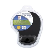 Egérpad csuklótámasszal Esperanza zselés fekete egéralátét