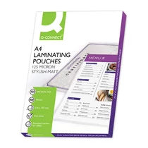 Lamináló fólia A/4 125 mikron matt KF24055 (Kiszerelés: 100db/csm) Q-CONNECT